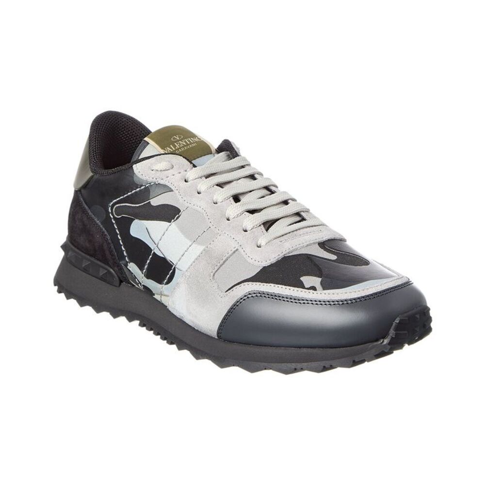 Valentino Canvas & Leather Sneaker, Grey